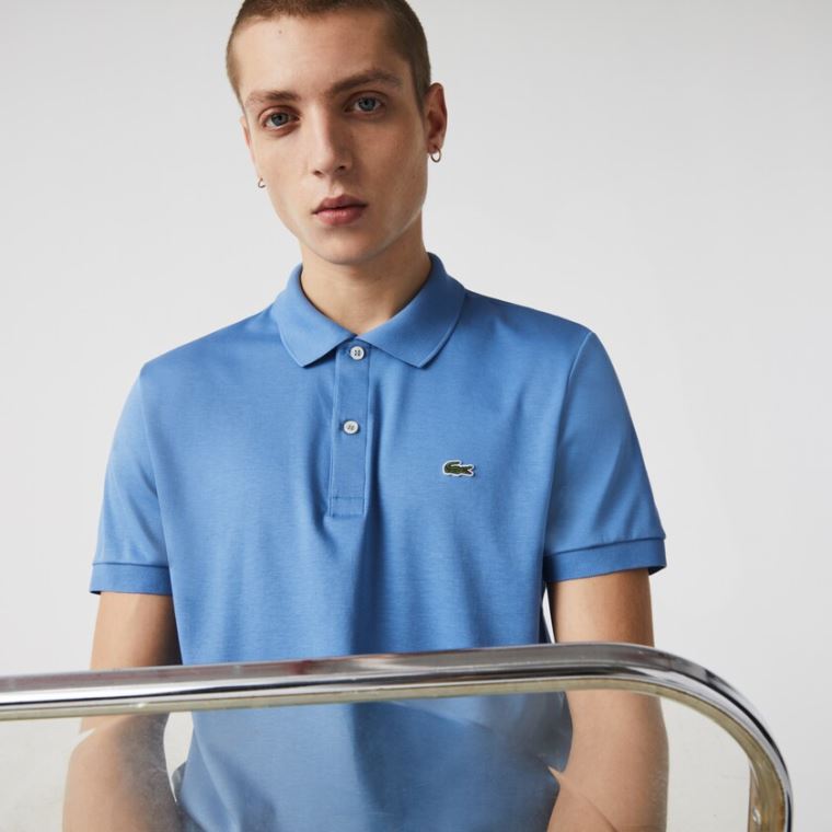 Lacoste Regular Fit Soft Bomulds Polo Blå | n2fUVUgd