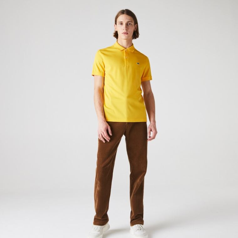 Lacoste Regular Fit Soft Bomulds Polo Gul | isfxlg9s