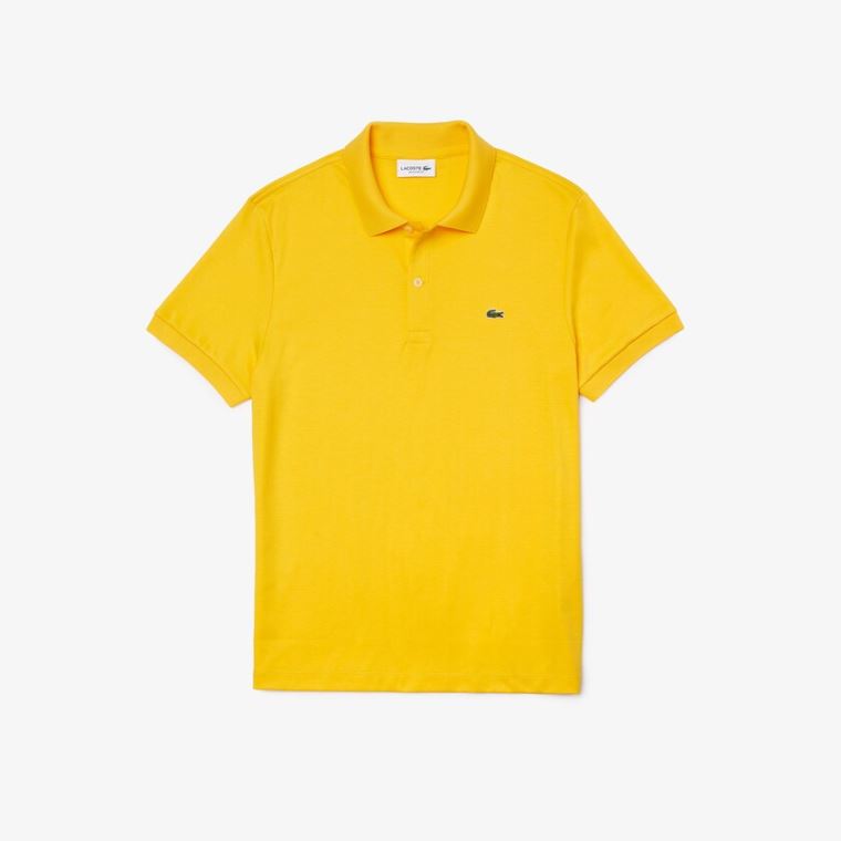 Lacoste Regular Fit Soft Bomulds Polo Gul | isfxlg9s