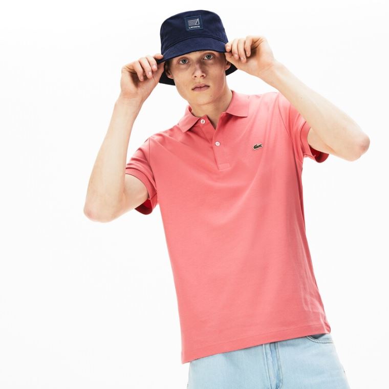 Lacoste Regular Fit Soft Bomulds Polo Lyserød | L37Hvrno