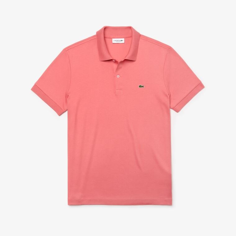 Lacoste Regular Fit Soft Bomulds Polo Lyserød | L37Hvrno