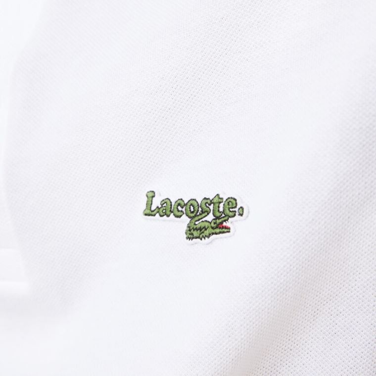 Lacoste Regular Fit Solid Bomulds Piqué Polo With Badge Hvide | X7czhZsg