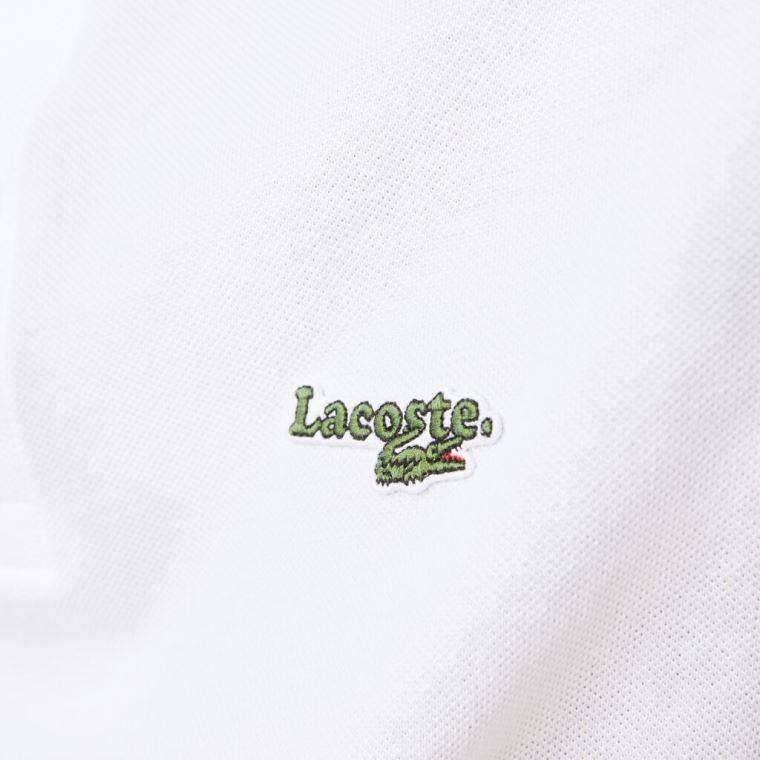 Lacoste Regular Fit Solid Bomulds Piqué Polo With Badge Hvide | x3tojDPN