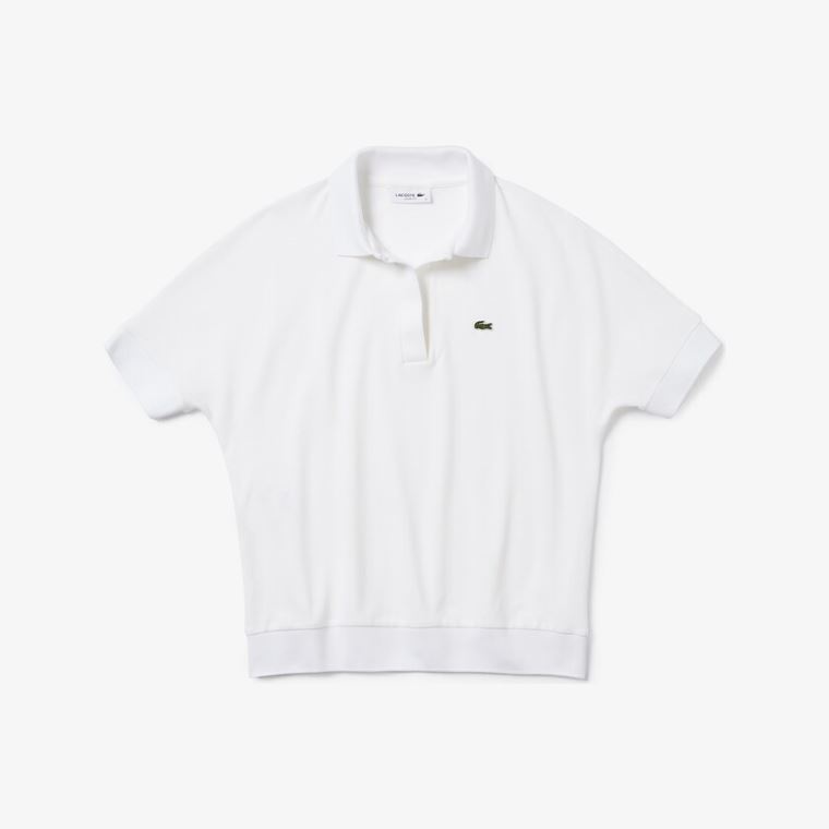 Lacoste Relaxed Piqué Polo Hvide | 0k6yoLHk