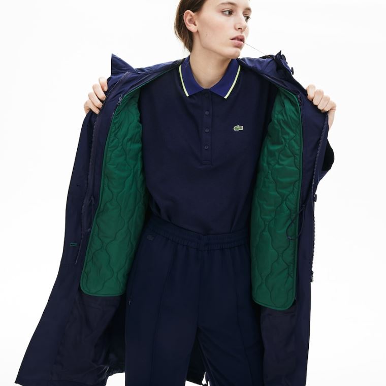 Lacoste Reversible Jacket 4-in-1 Parka Mørkeblå Blå | tO7H4mnZ