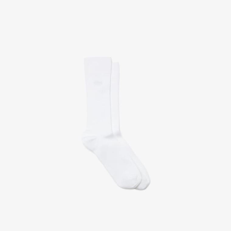 Lacoste Ribbed Bomulds Blend Socks Hvide | bOZMReof