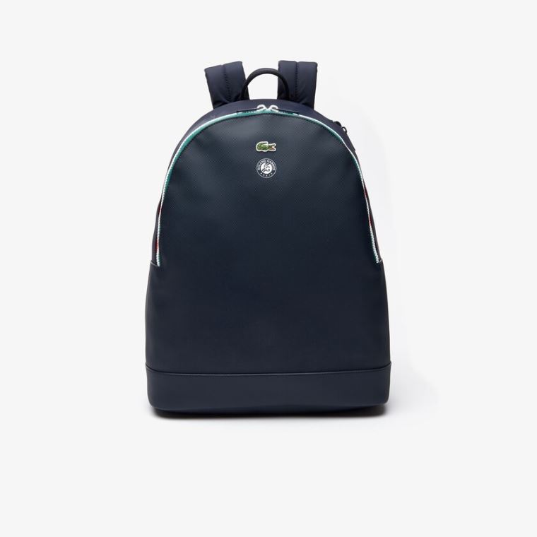 Lacoste Roland Garros Nylon Backpack Mørkeblå Grøn | g9IuGgU4