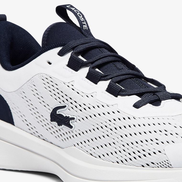 Lacoste Run Spin Tekstil Sneakers Hvide Mørkeblå | 7JGd3vgN