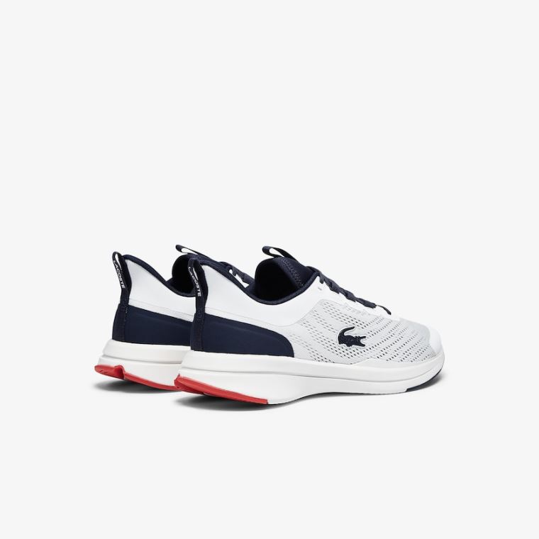 Lacoste Run Spin Tekstil Sneakers Hvide Mørkeblå | OFgGqqjm