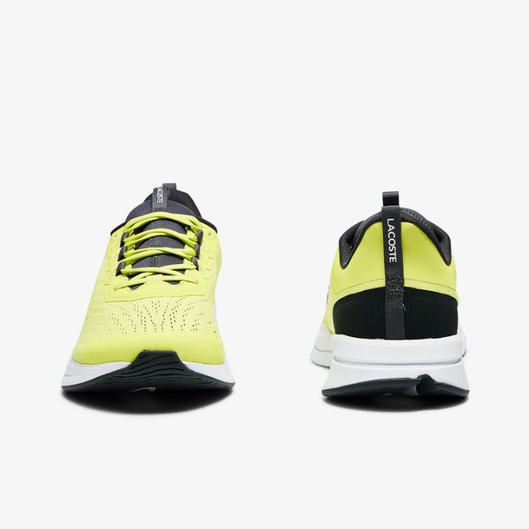 Lacoste Run Spin Tekstil Sneakers Lysegul Hvide | rTbxGFRT