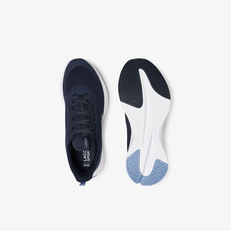 Lacoste Run Spin Tekstil Sneakers Mørkeblå | AUjOJ2QI