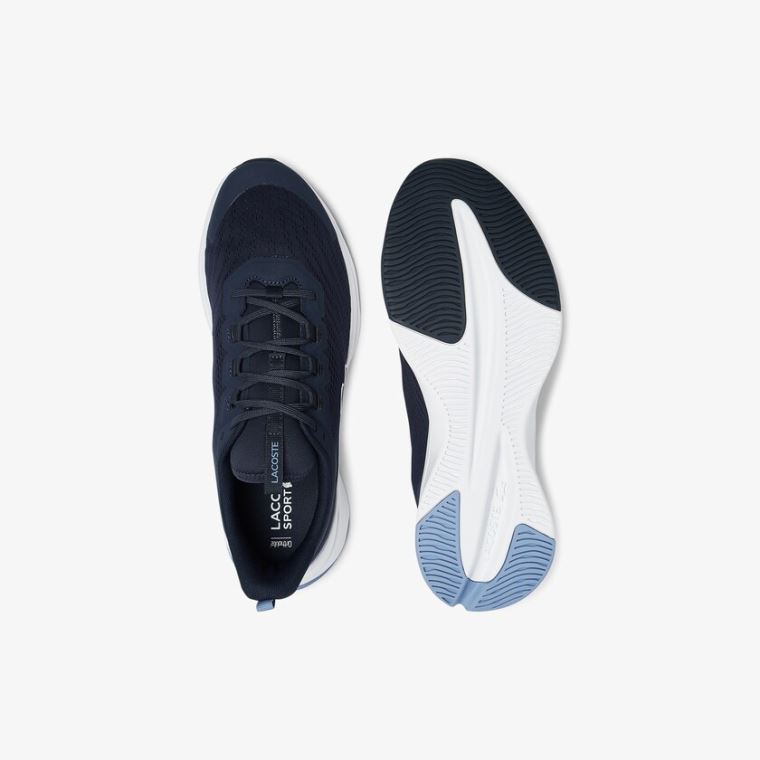 Lacoste Run Spin Tekstil Sneakers Mørkeblå | KVXL2A07