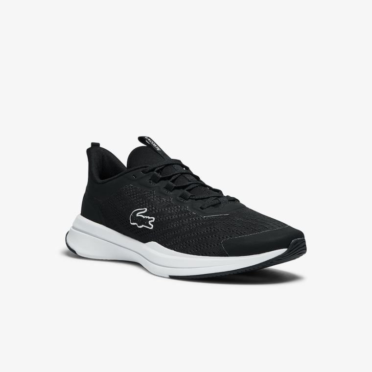 Lacoste Run Spin Tekstil Sneakers Sort Hvide | SrJfHd28