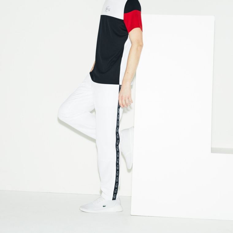 Lacoste SPORT Band Tennis Sweatpants Hvide Mørkeblå Blå | YOXU9VWA