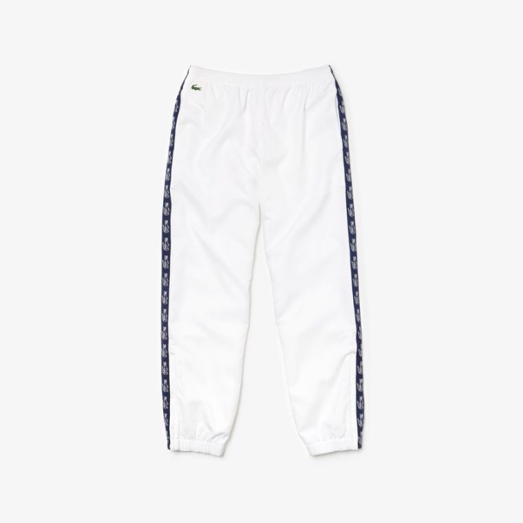 Lacoste SPORT Band Tennis Sweatpants Hvide Mørkeblå Blå | YOXU9VWA