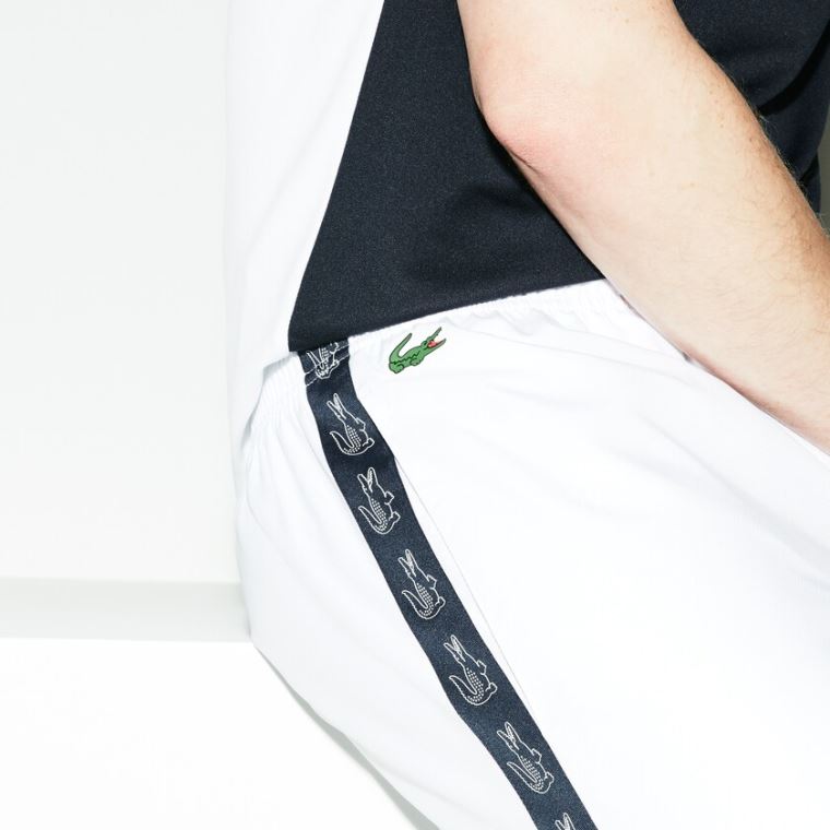 Lacoste SPORT Band Tennis Sweatpants Hvide Mørkeblå Blå | YOXU9VWA