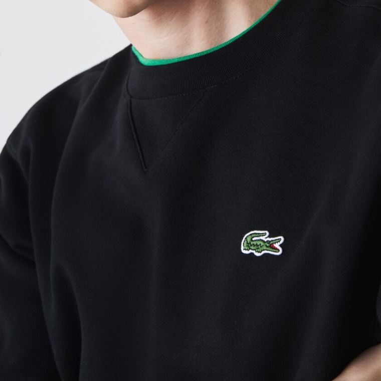 Lacoste SPORT Bomulds Blend Fleece Sweatshirt Sort | xa4pQAvw