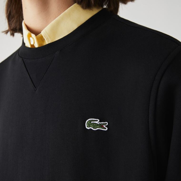 Lacoste SPORT Bomulds Blend Fleece Sweatshirt Sort | xa4pQAvw