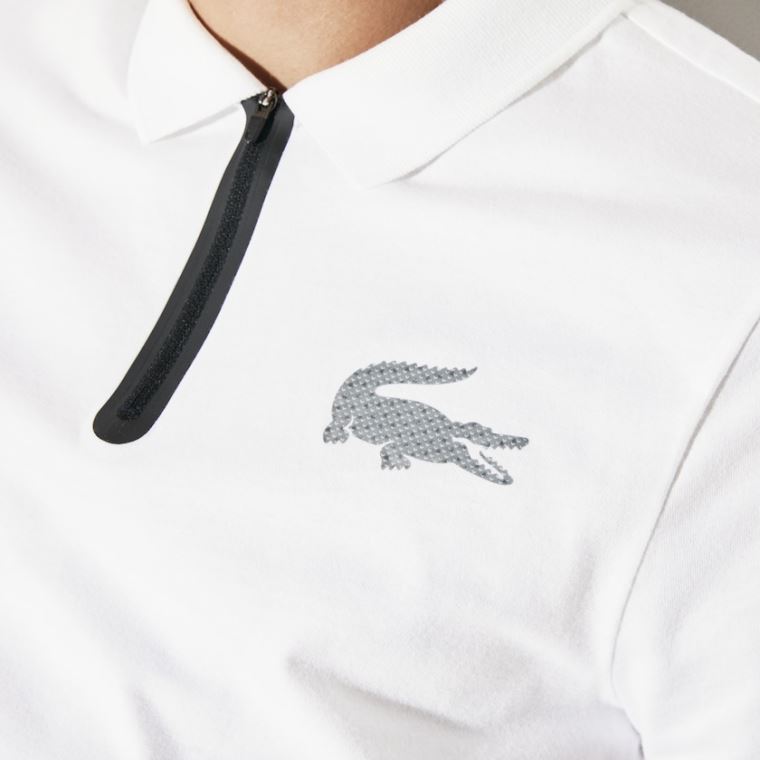 Lacoste SPORT Bomulds Jersey Polo Hvide Sort | s1nuBtry