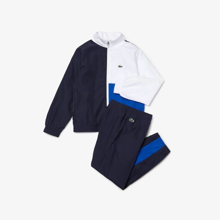 Lacoste SPORT Colorblock Tracksuit Mørkeblå Blå Hvide Blå | icLL0SiK