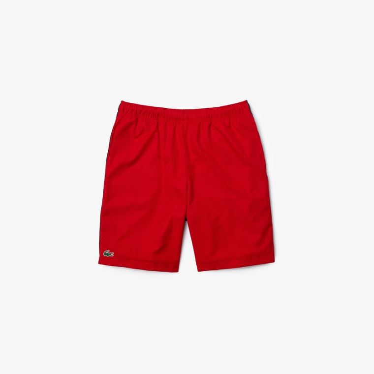 Lacoste SPORT Contrast Band Two-Tone Lette Shorts Rød Blå | 5SB1HGAB