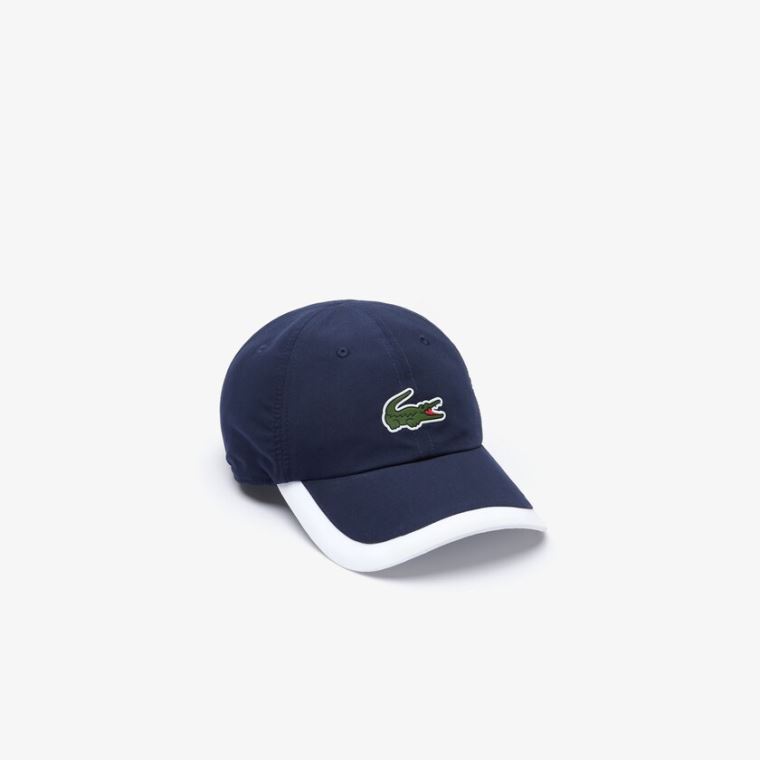 Lacoste SPORT Contrast Border Lette Cap Mørkeblå Blå Hvide | vxpHZY1V