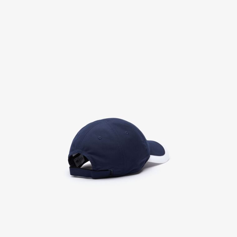 Lacoste SPORT Contrast Border Lette Cap Mørkeblå Blå Hvide | vxpHZY1V