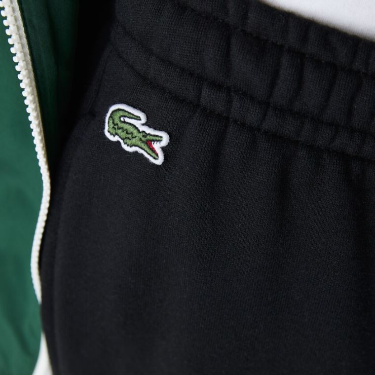 Lacoste SPORT Crocodile Print Fleece Jogging Pants Sort | yAhmyB04