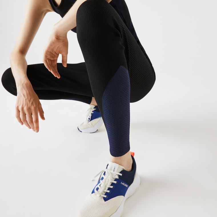 Lacoste SPORT Ergonomic Knit Leggings Sort Mørkeblå Blå | ZZ3krigN