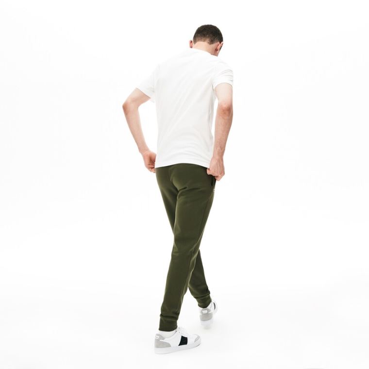 Lacoste SPORT Fleece Tennis Sweatpants Khaki Grøn | 5GGYK8G0