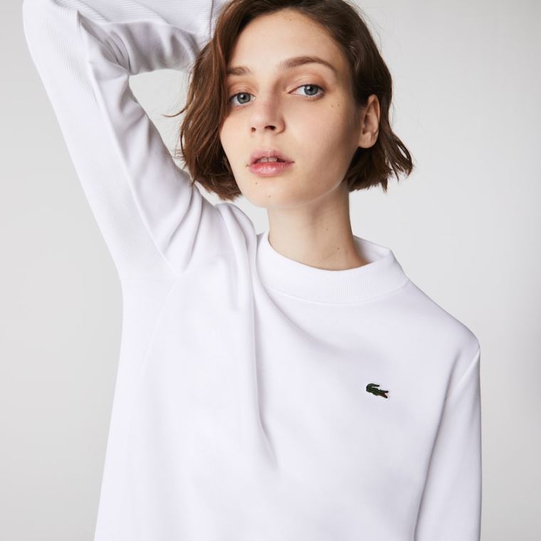 Lacoste SPORT Fleece Tennis Sweatshirt Hvide | YhPb83Ys