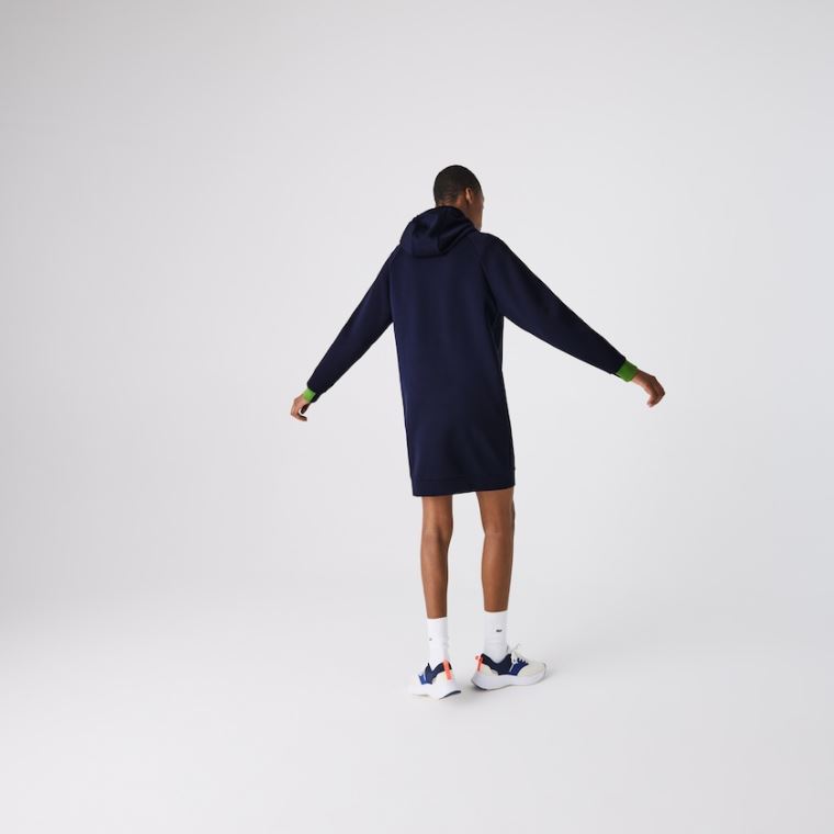 Lacoste SPORT Hætte Bomulds Blend Sweatshirt Kjole Mørkeblå Blå Grøn Sort | ayWiBhT9