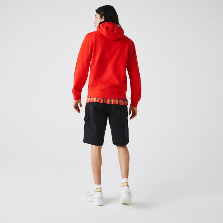 Lacoste SPORT Hætte Lette Bi-material Sweatshirt Rød | 5nnZpLMT