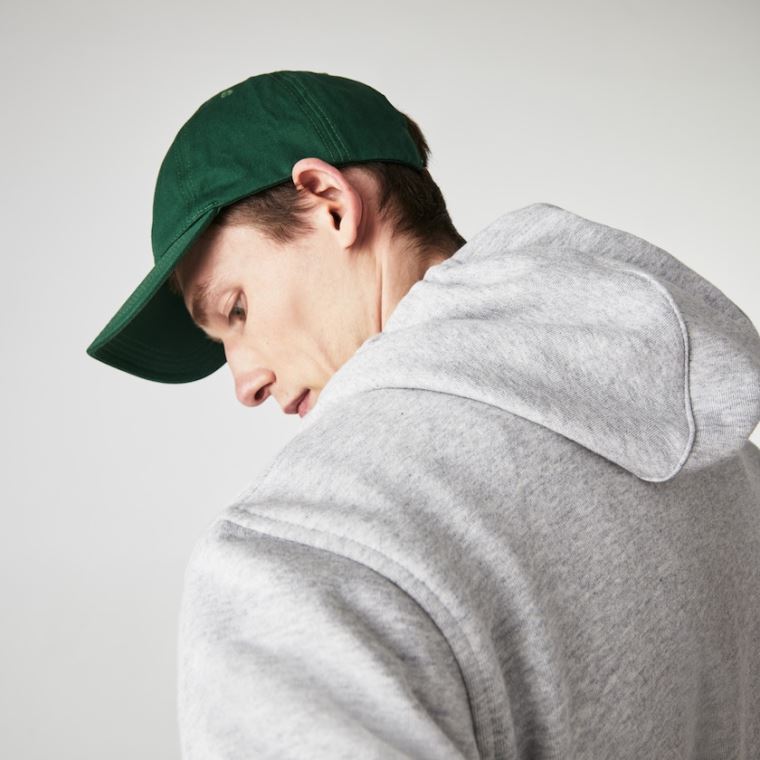 Lacoste SPORT Hætte Lette Bi-material Sweatshirt Grå Lysegrå | el3fk1sS