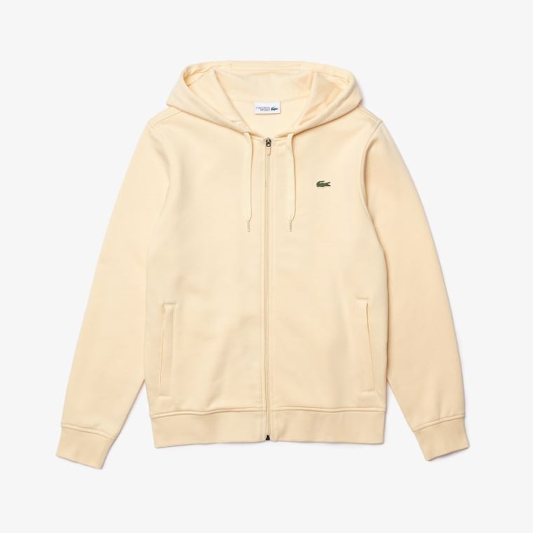 Lacoste SPORT Hætte Lette Bi-material Sweatshirt Beige | qSvRwdMJ