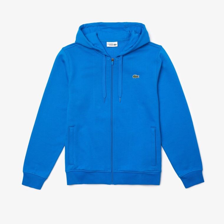 Lacoste SPORT Hætte Lette Bi-material Sweatshirt Blå | sj1lRlWW