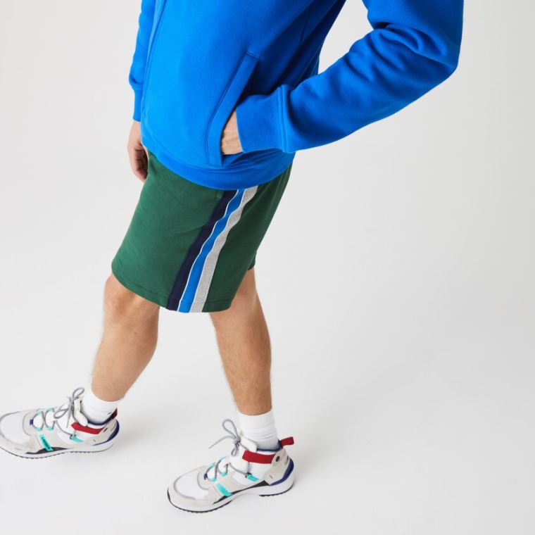 Lacoste SPORT Hætte Lette Bi-material Sweatshirt Blå | sj1lRlWW