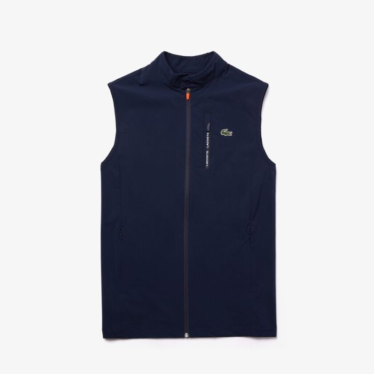 Lacoste SPORT Lette Strand-Resistant Golf Vest Mørkeblå Blå Rød | v2opP2pz