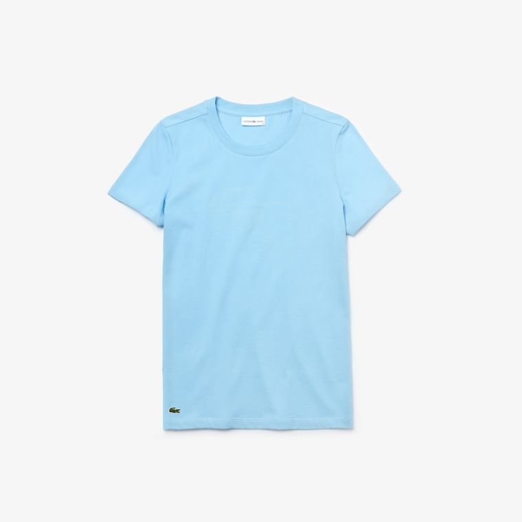 Lacoste SPORT Logo Print Organic Bomulds Tennis T-shirt Blå | 2IYa1FOY