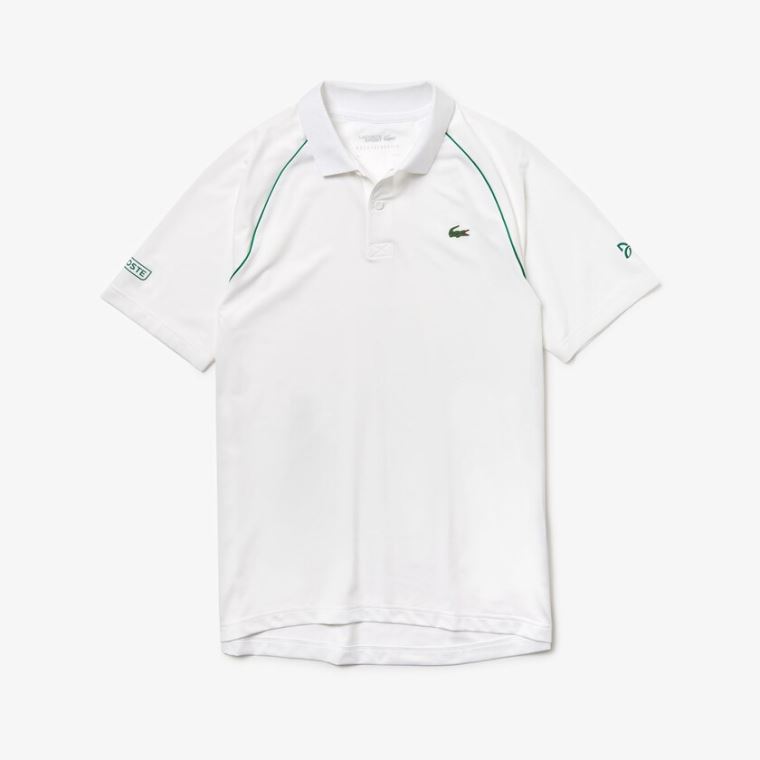 Lacoste SPORT Novak Djokovic Åndbar Ultra-Light Polo Shirt Hvide Grøn | htD6a3qb