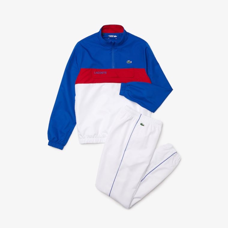 Lacoste SPORT Packable Tracksuit Blå Hvide Rød | TU9VpuCA