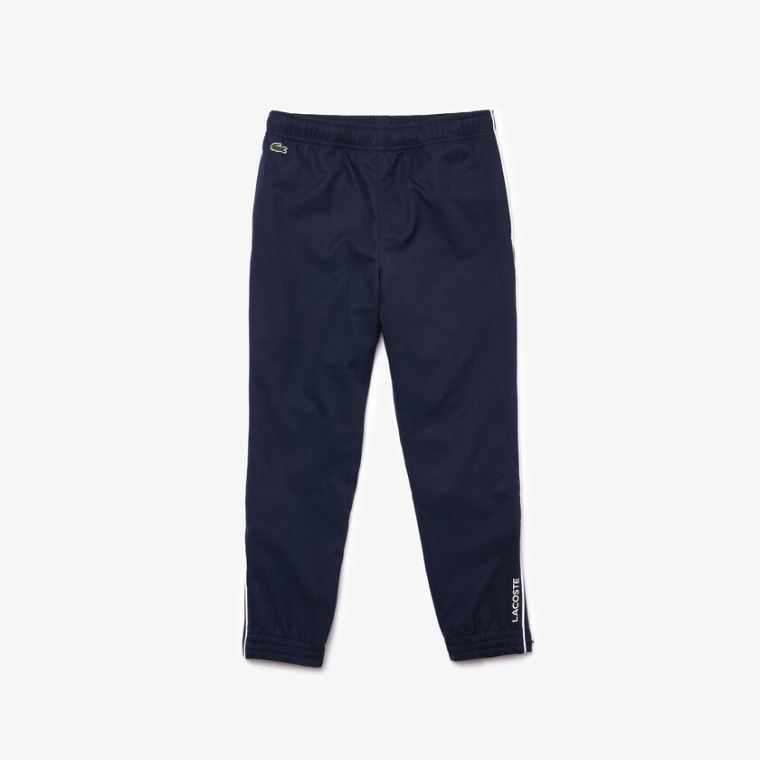 Lacoste SPORT Piped Lette Trackpants Mørkeblå Blå Hvide | hCnPAbpS