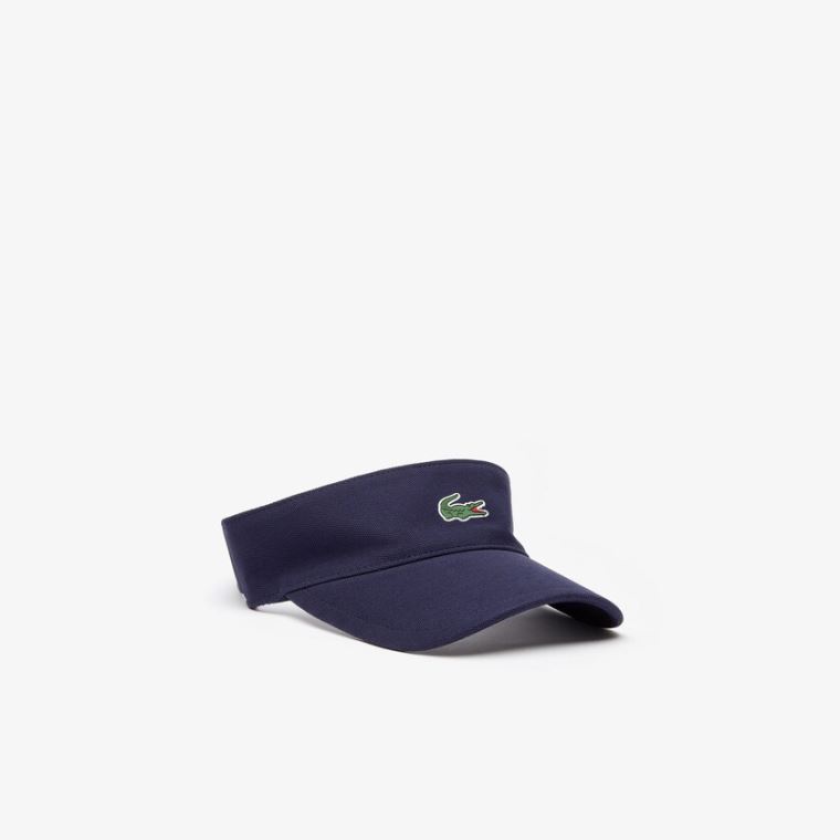 Lacoste SPORT Piqué And Fleece Tennis Visor Mørkeblå Blå | lQaiwaCY