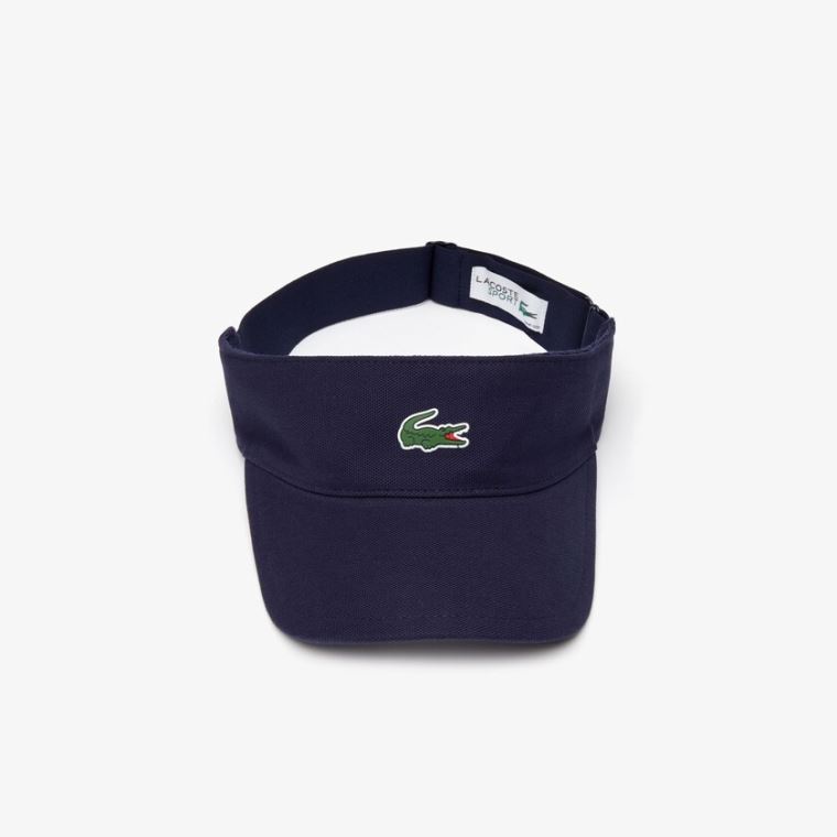 Lacoste SPORT Piqué And Fleece Tennis Visor Mørkeblå Blå | lQaiwaCY