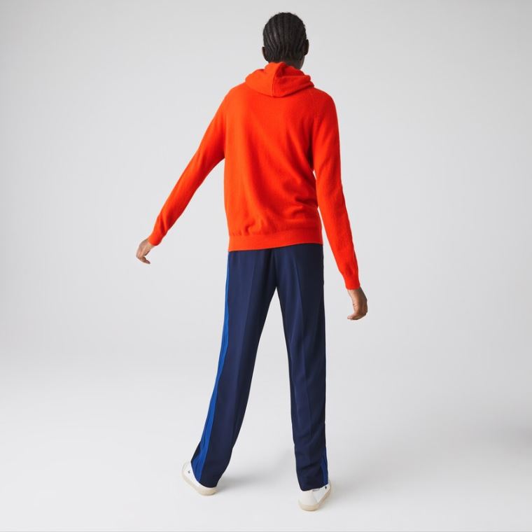 Lacoste SPORT Recycled Cashmere Zip Sweater Rød | W9oZeVZU