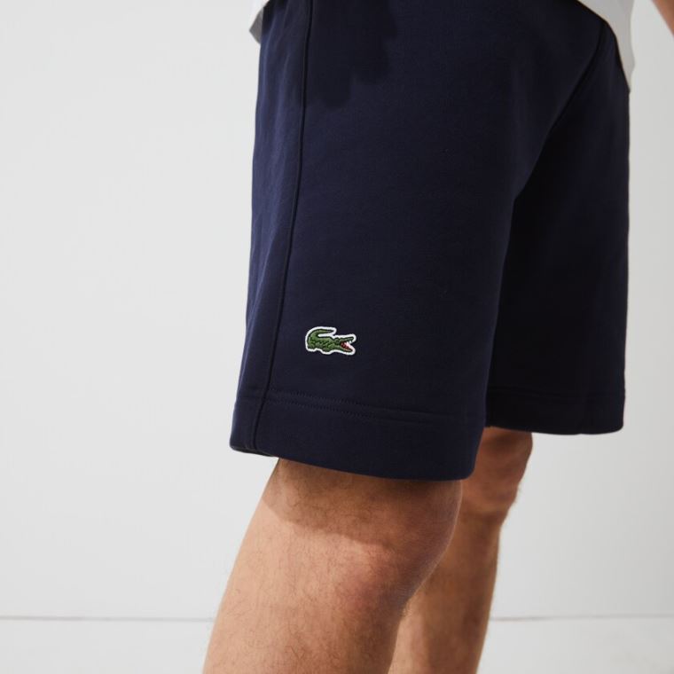 Lacoste SPORT Roland Garros Bomulds Fleece Shorts Mørkeblå Blå Grøn Hvide | AMmBiHRt