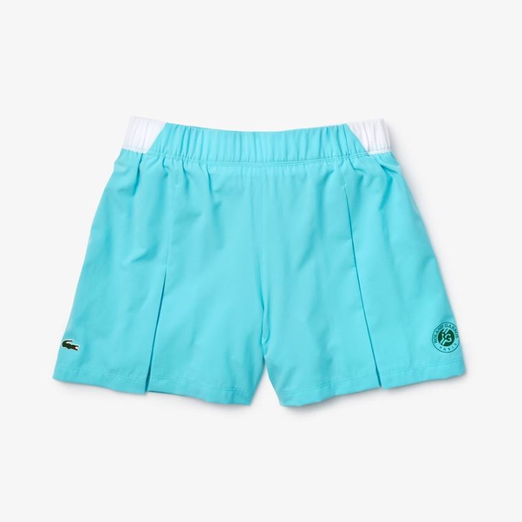 Lacoste SPORT Roland Garros Culotte Skirt Turkis Hvide Grøn | VwyEDo3F