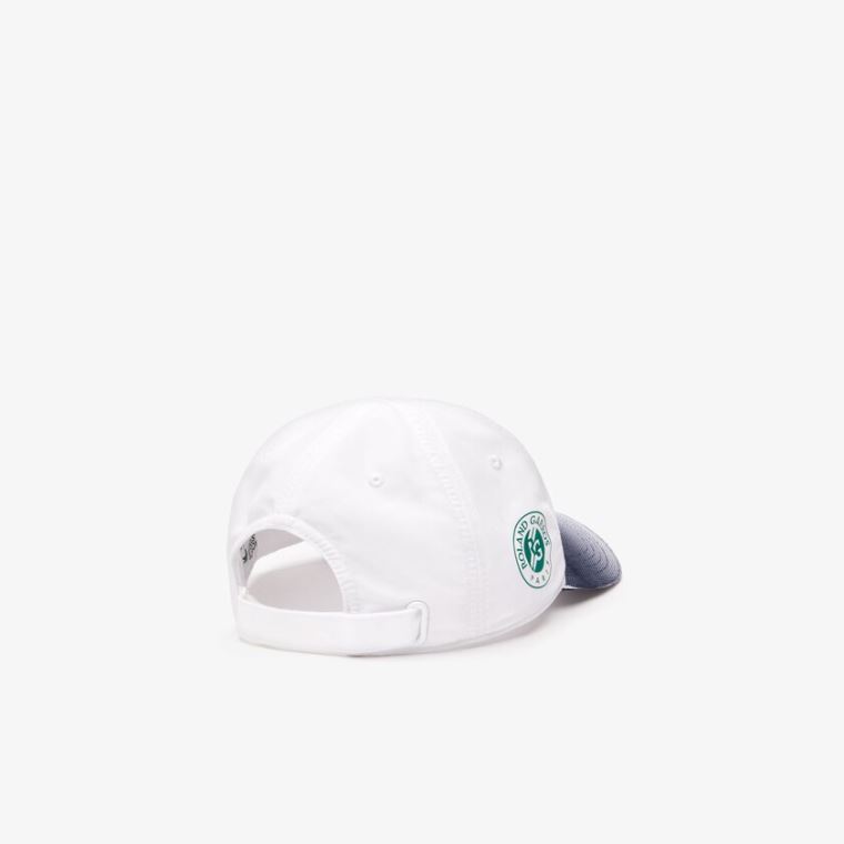 Lacoste SPORT Roland Garros Ombré Cap Hvide Mørkeblå Blå | lr9eErDA