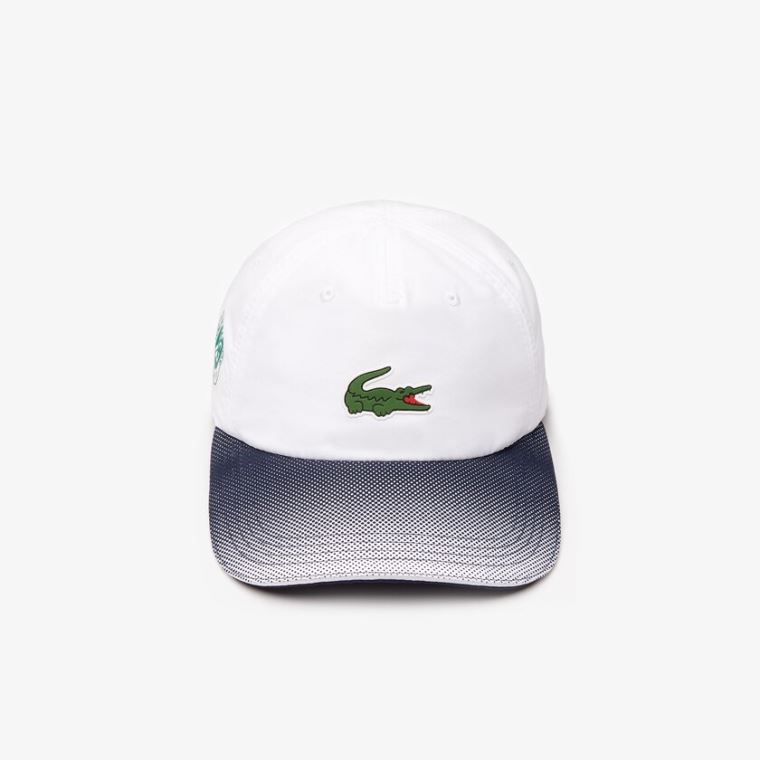 Lacoste SPORT Roland Garros Ombré Cap Hvide Mørkeblå Blå | lr9eErDA