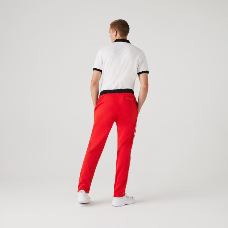 Lacoste SPORT Run-resistant Pleated Tracksuit Pants Rød Sort Hvide | ogpbqTmN